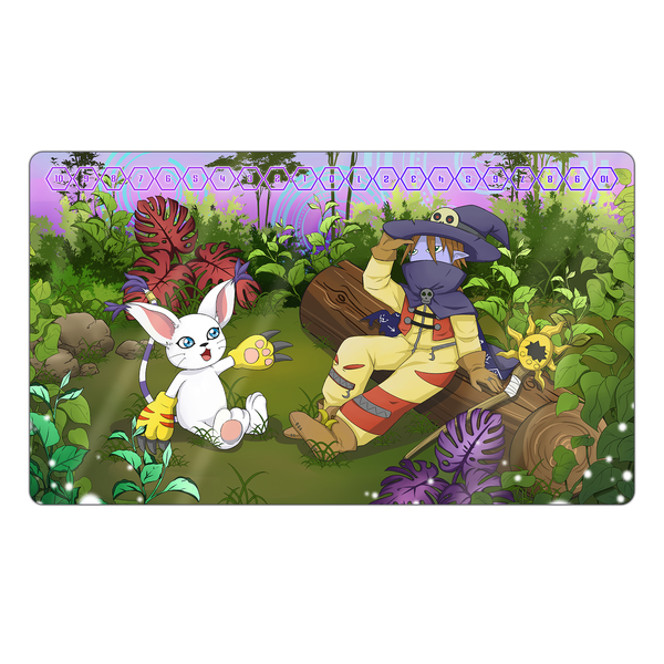 Gatomon & Wizardmon TCG Playmat