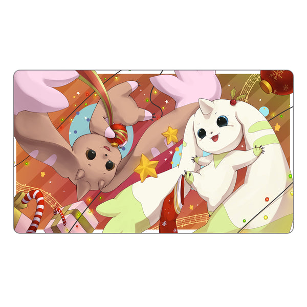 Lopmon and Terriermon Christmas Celebration Playmat