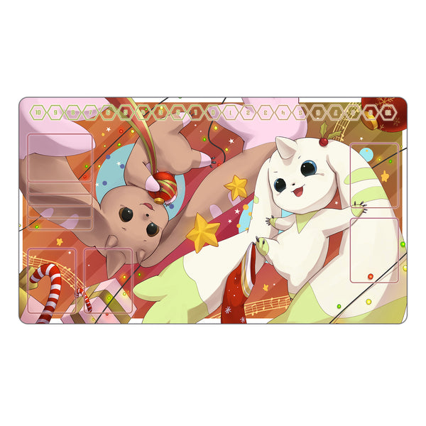Lopmon and Terriermon Christmas Celebration Playmat