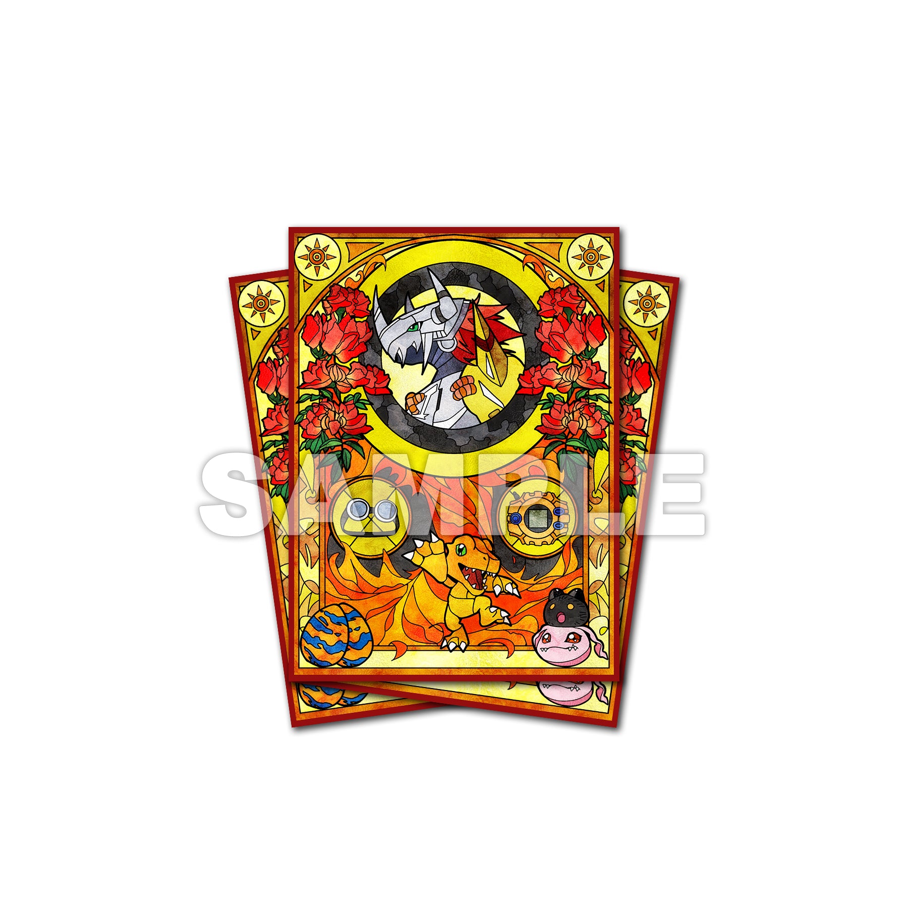WarGreymon & Agumon Standard Size Card Sleeves Usagi Draws WarGreymon & Agumon Standard Size Card Sleeves Usagi Draws