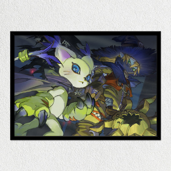 Wizard &amp; Tail Night Adventures Mounted 아트 프린트