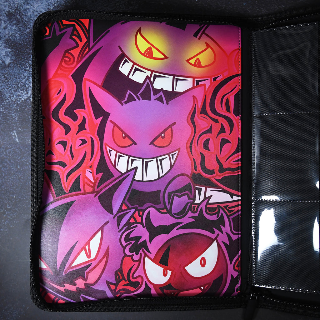 Pokemon Case Pokemon Gengar Theme Zipper Binder - Holds 450+ Cards With 50 Sheets & 5 Dividers 4 Pocket Binder Pokemon Case Pokemon Gengar Theme Zipper Binder - Holds 450+ Cards With 50 Sheets & 5 Dividers 4 Pocket Binder