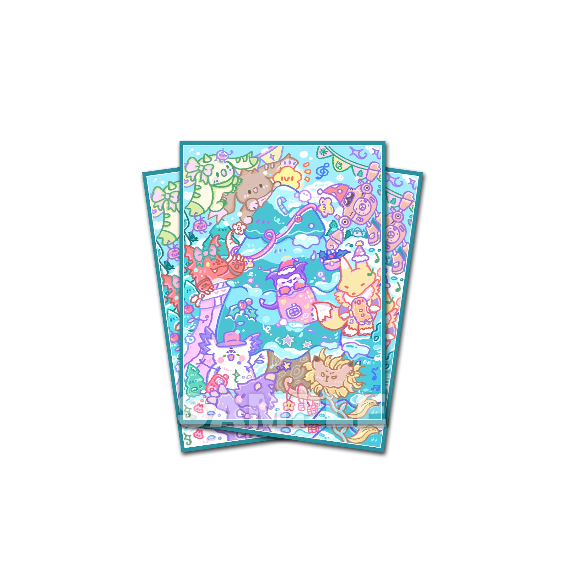 Digital Tamers X'mas Celebrations Standard Size Card Sleeves Usagi Draws Digital Tamers X'mas Celebrations Standard Size Card Sleeves Usagi Draws