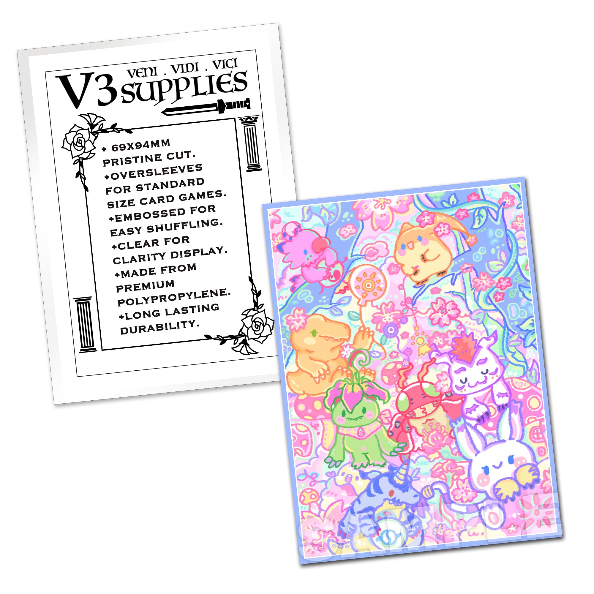Kawaii Sakura Adventure Standard Size Card Sleeves – Usagi Draws