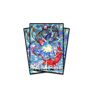 Rayquaza & Deoxys Stained Glass Art Standard Size Card Sleeves Usagi Draws Rayquaza & Deoxys Stained Glass Art Standard Size Card Sleeves Usagi Draws