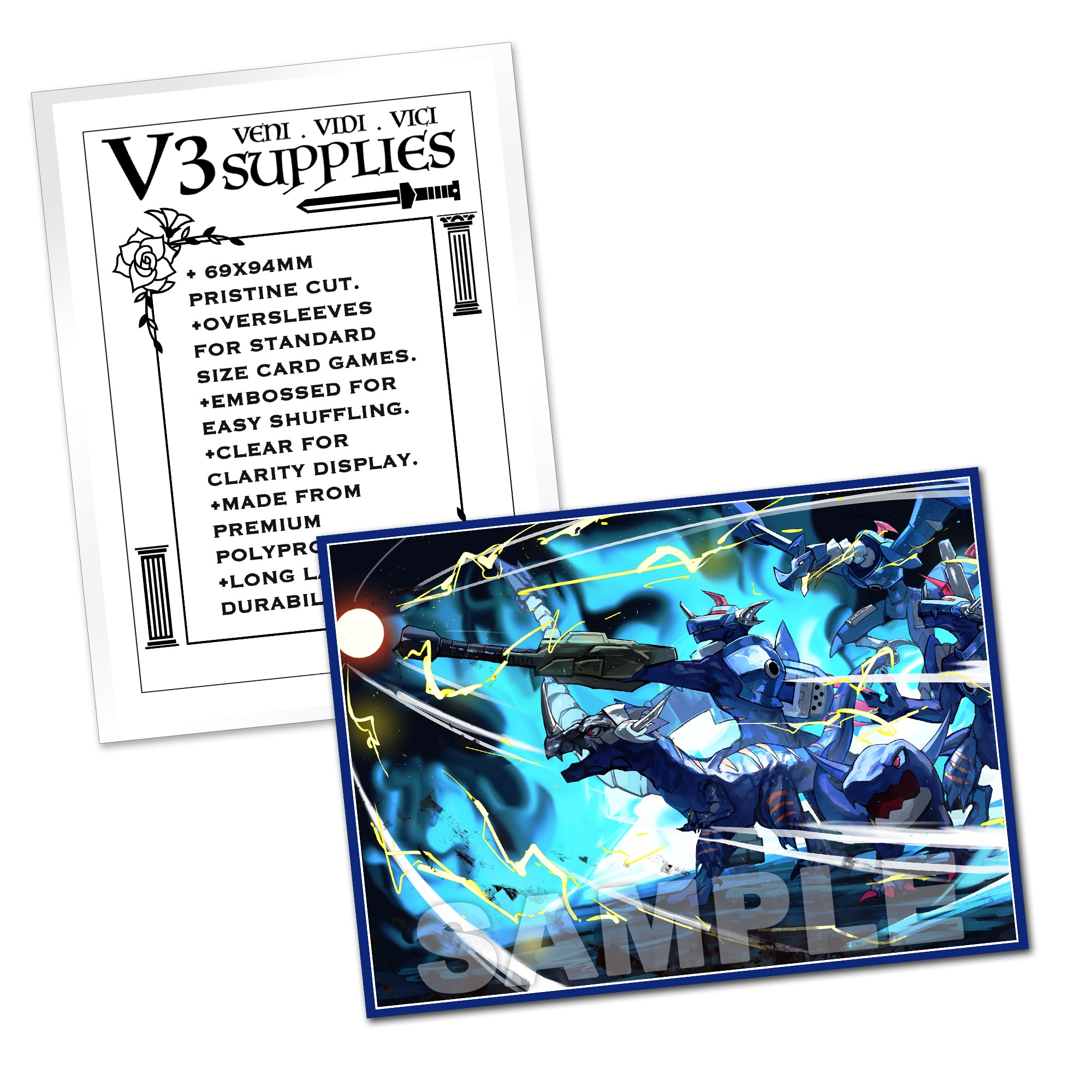 Blue Flare Monsters Standard Size Card Sleeves – Usagi Draws