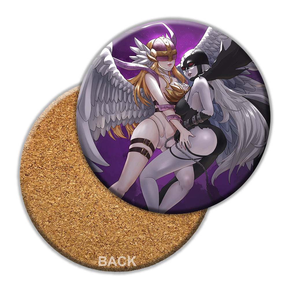 Angewomon & LadyDevimon Divine Beauty Ceramic Coaster