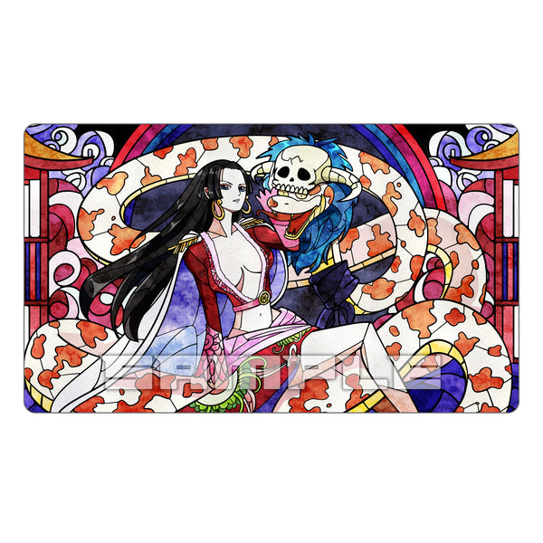 Boa Hancock Stained Glass Art TCG Playmat