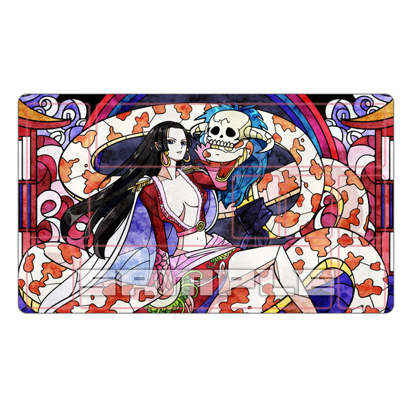 Boa Hancock Stained Glass Art TCG Playmat