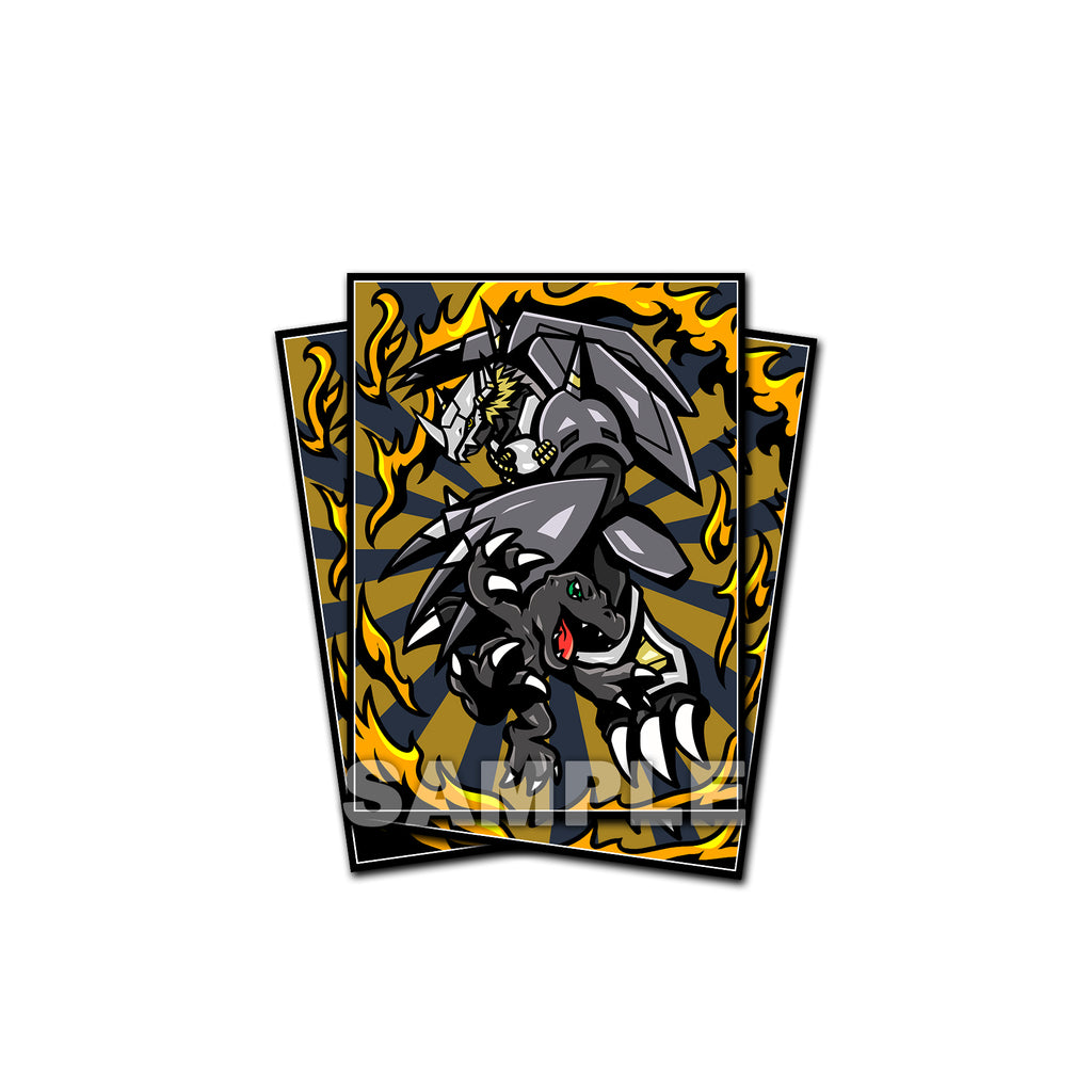 black pokemon card sleeves BlackWarGreymon & BlackAgumon: Inferno Bond Standard Size Card Sleeves – Usagi Draws