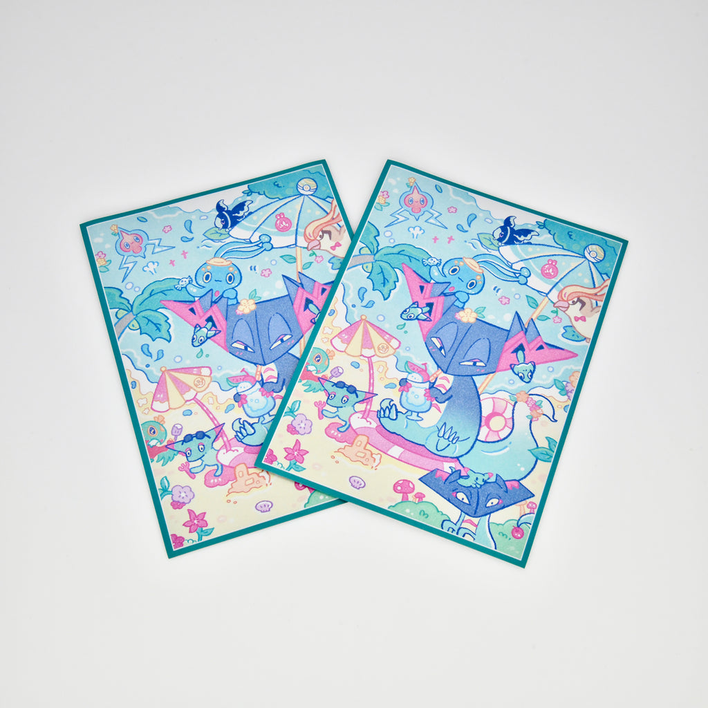 Dragapult's Summer Vacation Standard Size Card Sleeves Usagi Draws Dragapult's Summer Vacation Standard Size Card Sleeves Usagi Draws