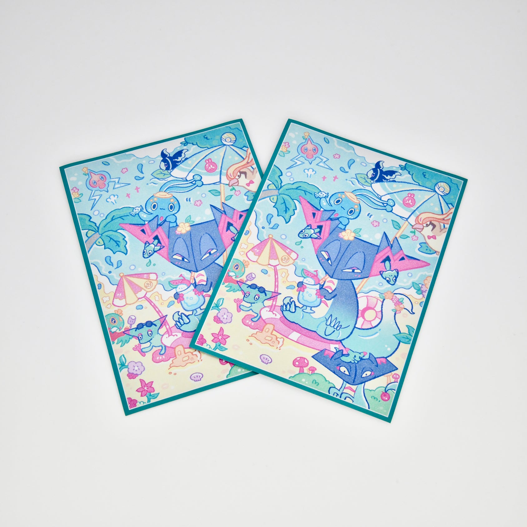 Dragapult's Summer Vacation Standard Size Card Sleeves Usagi Draws Dragapult's Summer Vacation Standard Size Card Sleeves Usagi Draws