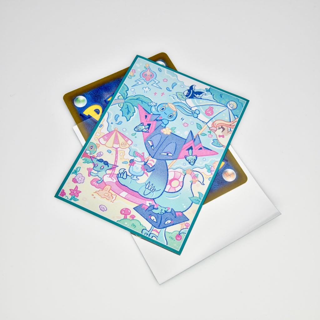 Dragapult's Summer Vacation Standard Size Card Sleeves Usagi Draws Dragapult's Summer Vacation Standard Size Card Sleeves Usagi Draws