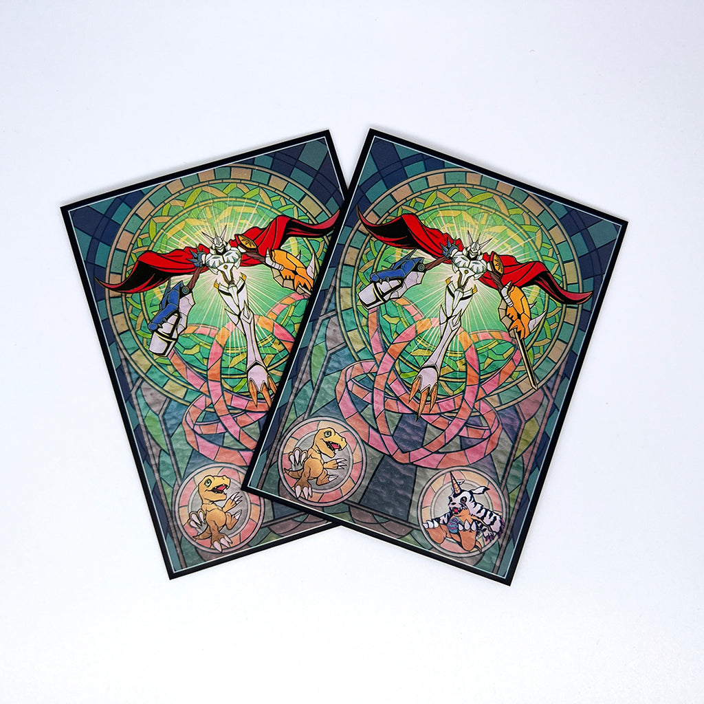 Omnimon Stained Glass Art Standard Size Card Sleeves Usagi Draws Omnimon Stained Glass Art Standard Size Card Sleeves Usagi Draws