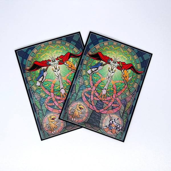 Omnimon Stained Glass Art Standard Size Card Sleeves