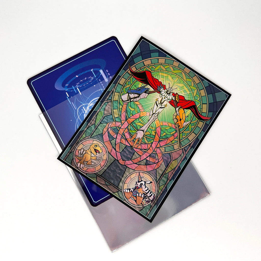 Omnimon Stained Glass Art Standard Size Card Sleeves Usagi Draws Omnimon Stained Glass Art Standard Size Card Sleeves Usagi Draws