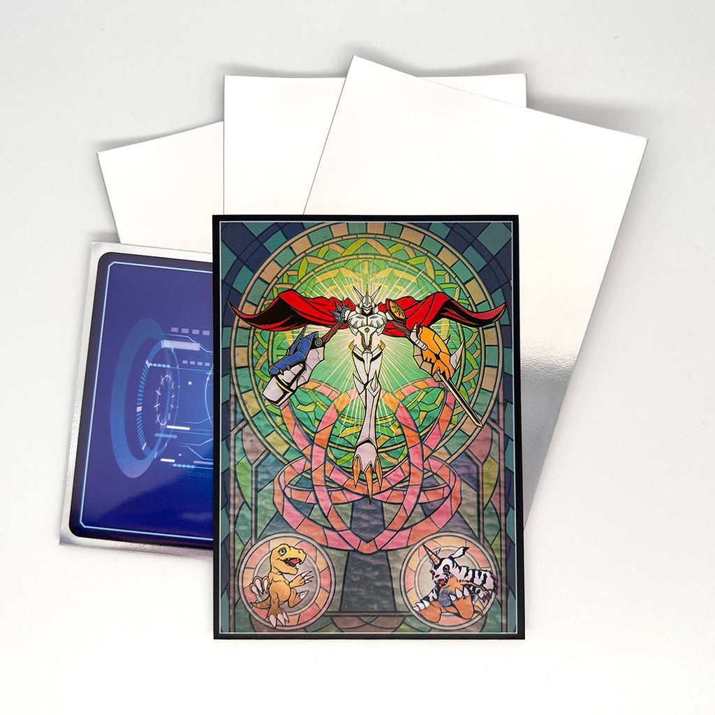 Omnimon Stained Glass Art Standard Size Card Sleeves Usagi Draws Omnimon Stained Glass Art Standard Size Card Sleeves Usagi Draws