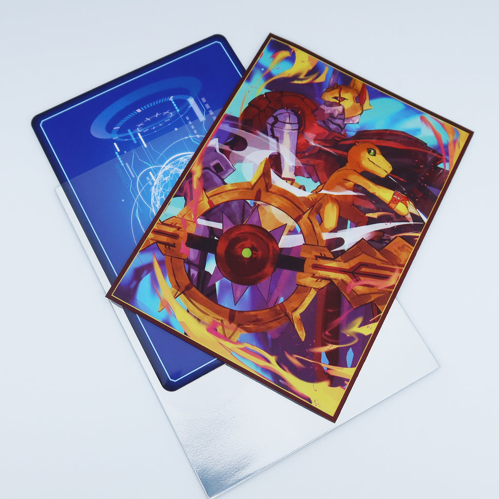 ShineGreymon & Agumon Standard Size Card Sleeves Usagi Draws ShineGreymon & Agumon Standard Size Card Sleeves Usagi Draws