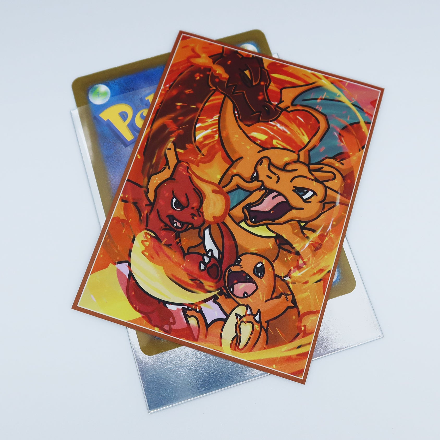 charmander card sleeves 4 Pokmon Chamander Obsidian Flames 2023 Count Deck Protector Sleeves for Pokemon feature vibrant Pokemon Card Sleeves Cute Pokemon