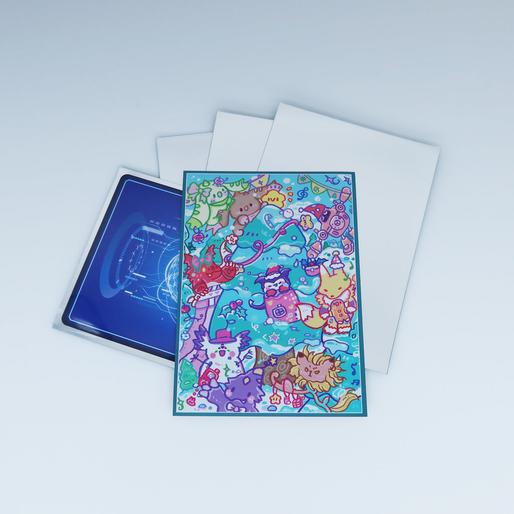 celebrations card sleeves Digital Tamers X'mas Celebrations Standard Size Card Sleeves – Usagi Draws