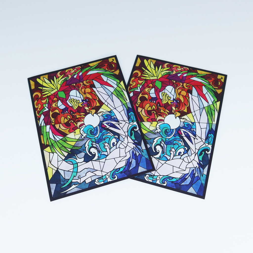 Ho-oh & Lugia Stained Glass Art Standard Size Card Sleeves Usagi Draws Ho-oh & Lugia Stained Glass Art Standard Size Card Sleeves Usagi Draws