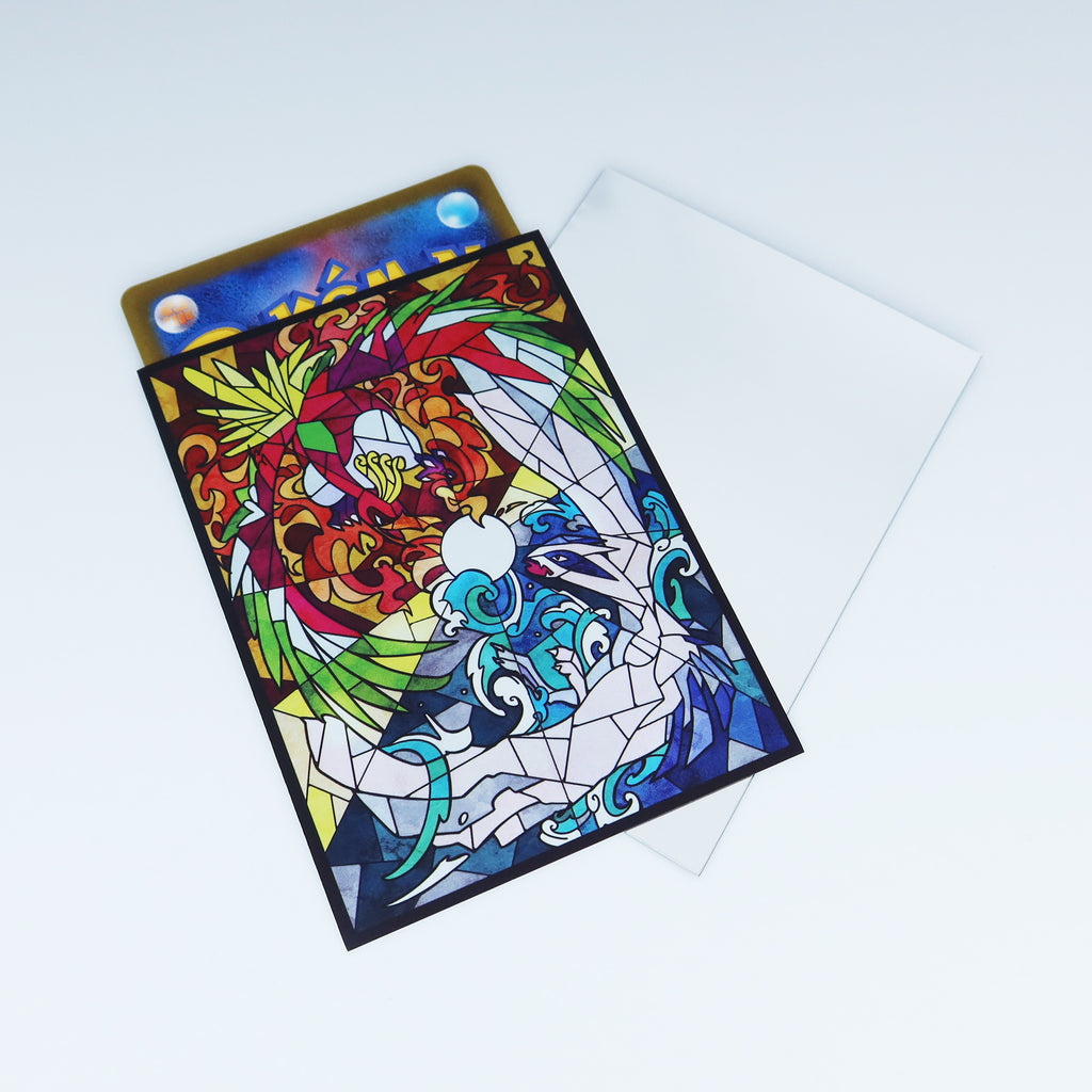 lugia card sleeves Ho-oh & Lugia Stained Glass Art Standard Size Card Sleeves – Usagi Draws