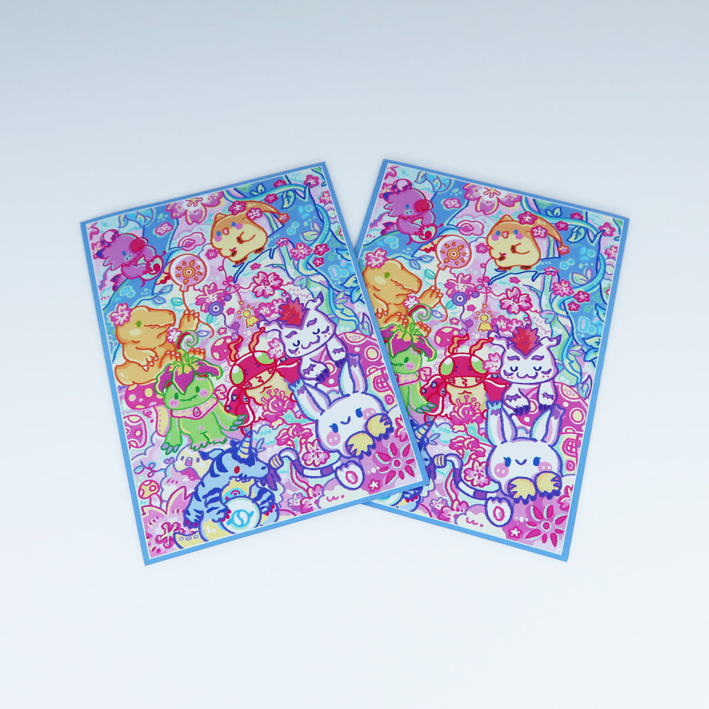 Kawaii Sakura Adventure Standard Size Card Sleeves – Usagi Draws