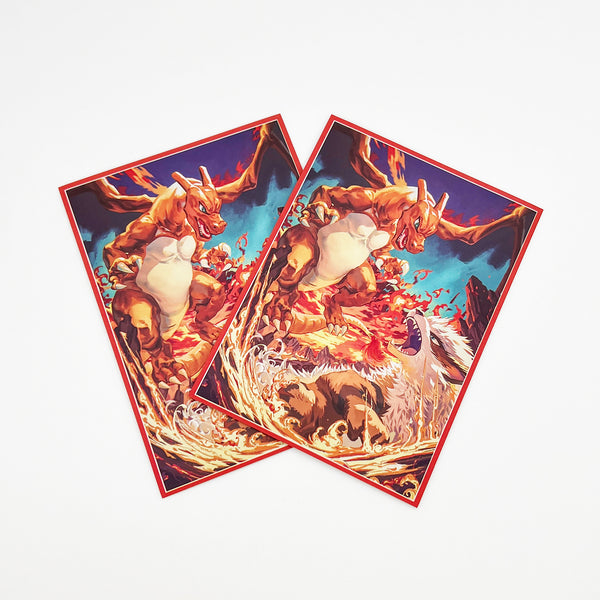 Charizard vs Arcanine Standard Size Card Sleeves