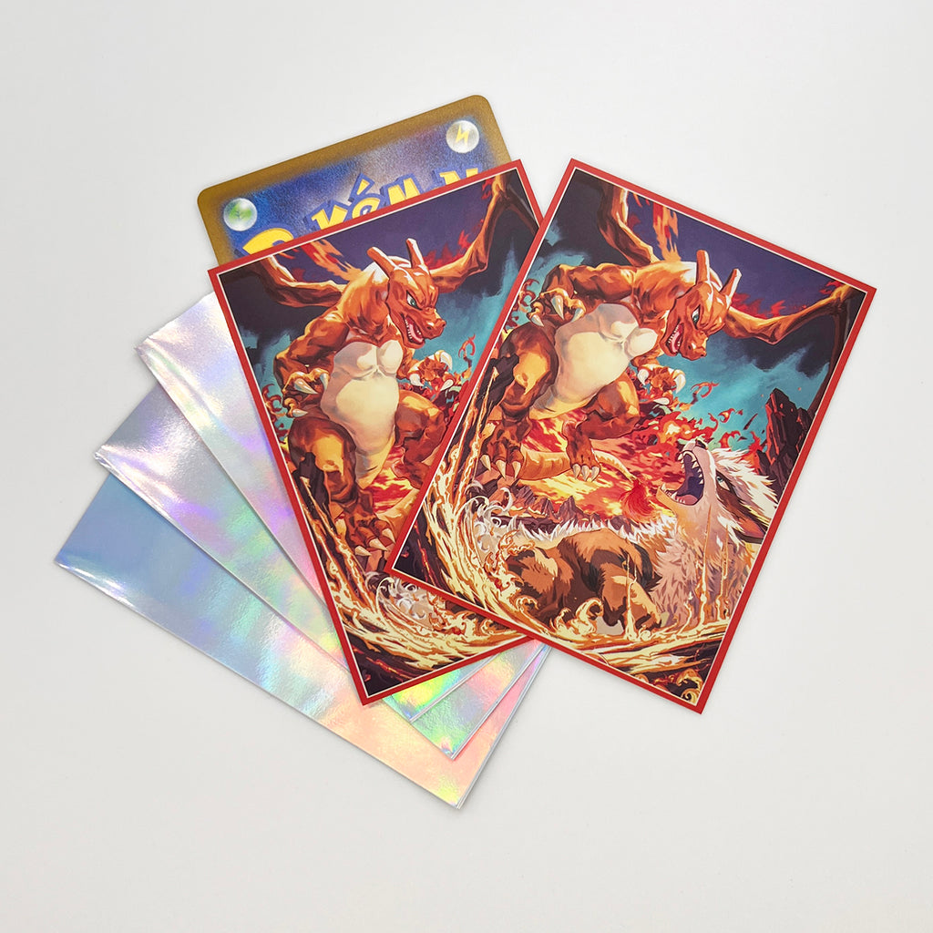 Charizard vs Arcanine Standard Size Card Sleeves Usagi Draws Charizard vs Arcanine Standard Size Card Sleeves Usagi Draws
