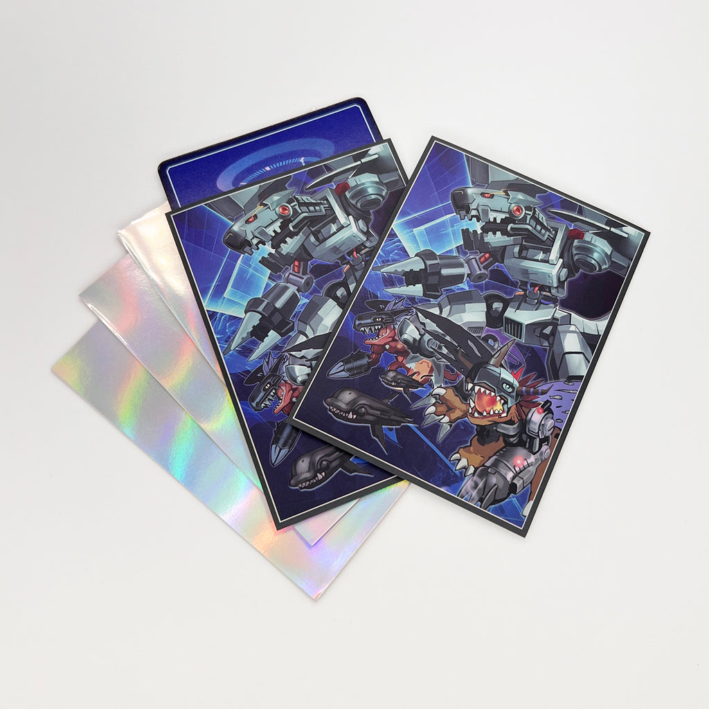 metal card sleeve Metal, Mega & Machinedramon Standard Size Card Sleeves – Usagi Draws
