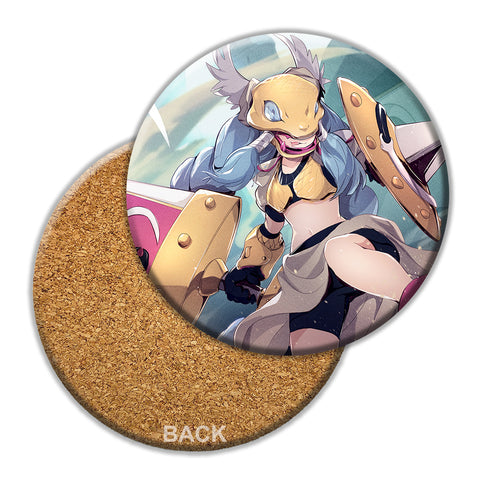 Digital Deity Minervamon Ceramic Coaster