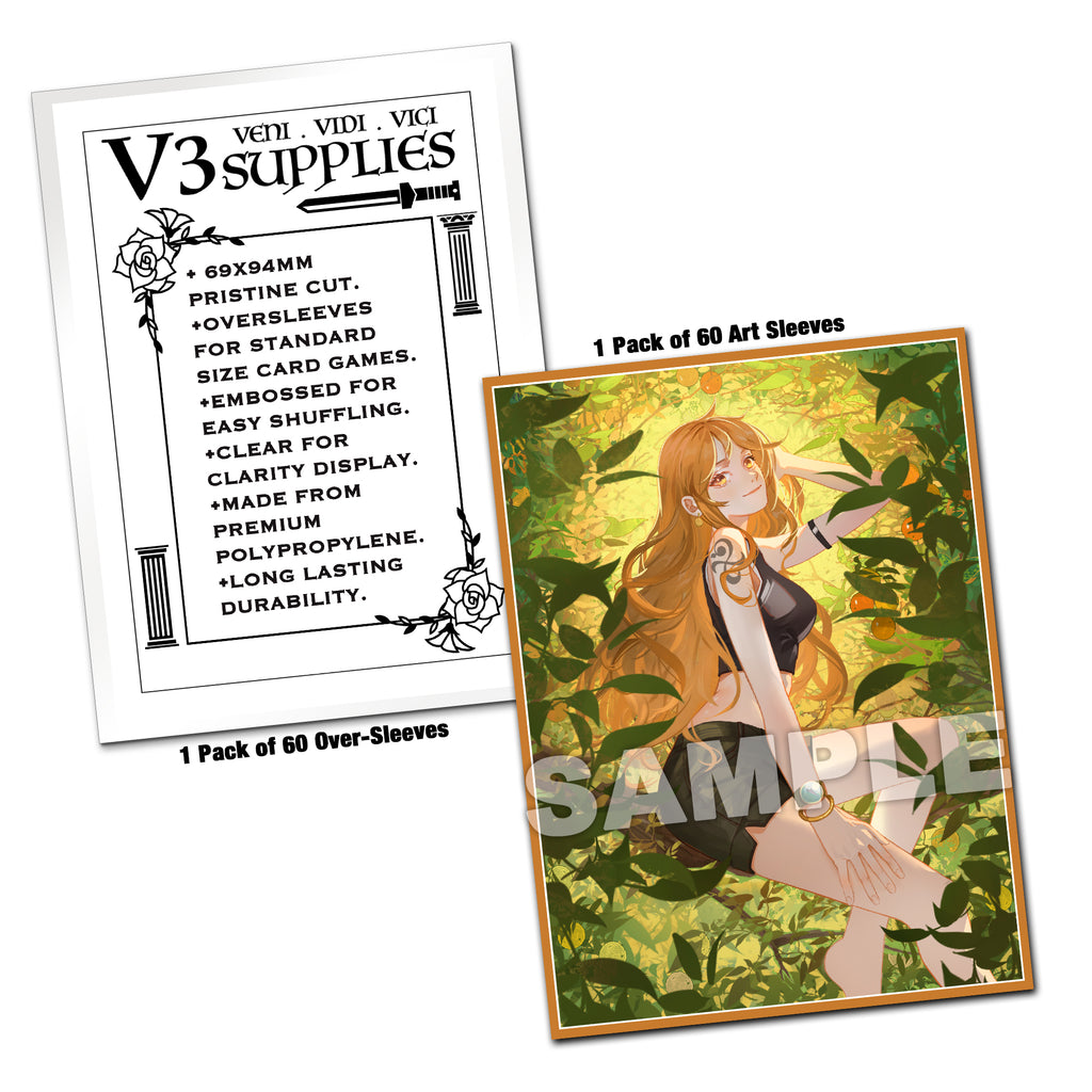 sexy card sleeves Golden Navigator Nami Standard Size Card Sleeves – Usagi Draws
