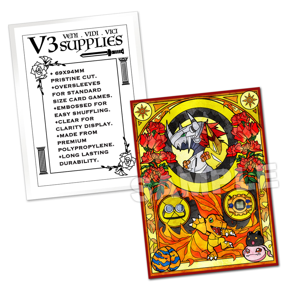 WarGreymon & Agumon Standard Size Card Sleeves Usagi Draws WarGreymon & Agumon Standard Size Card Sleeves Usagi Draws