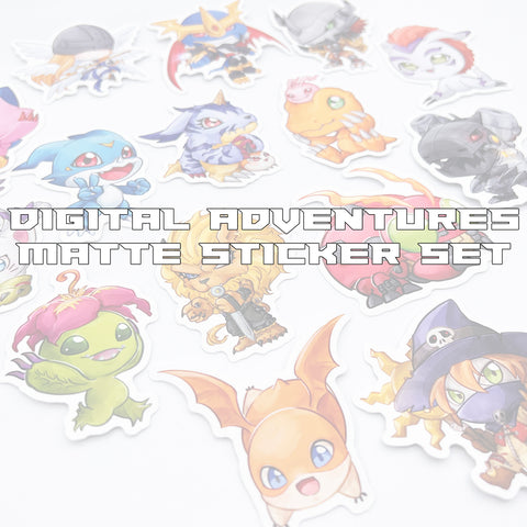 Digital Adventure Matte Type Kiss Cut Sticker Set