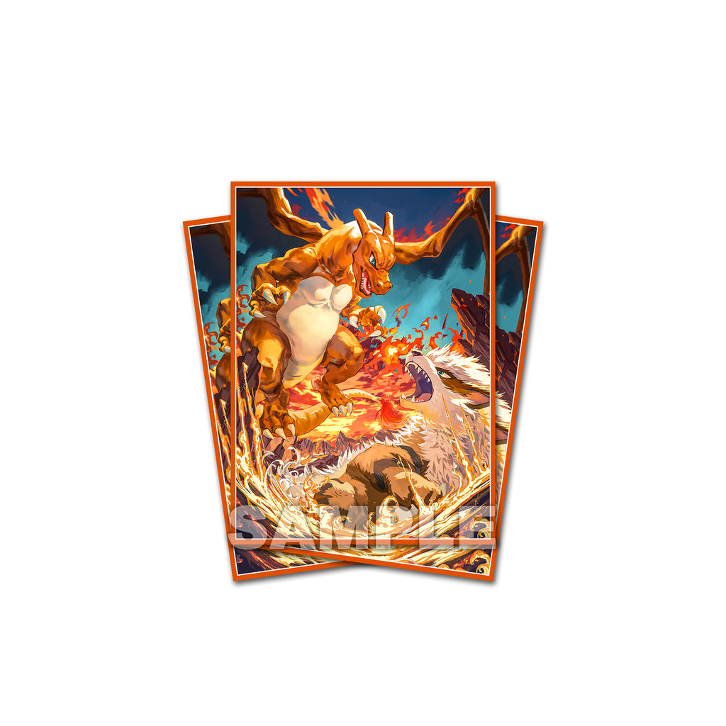 Charizard vs Arcanine Standard Size Card Sleeves Usagi Draws Charizard vs Arcanine Standard Size Card Sleeves Usagi Draws
