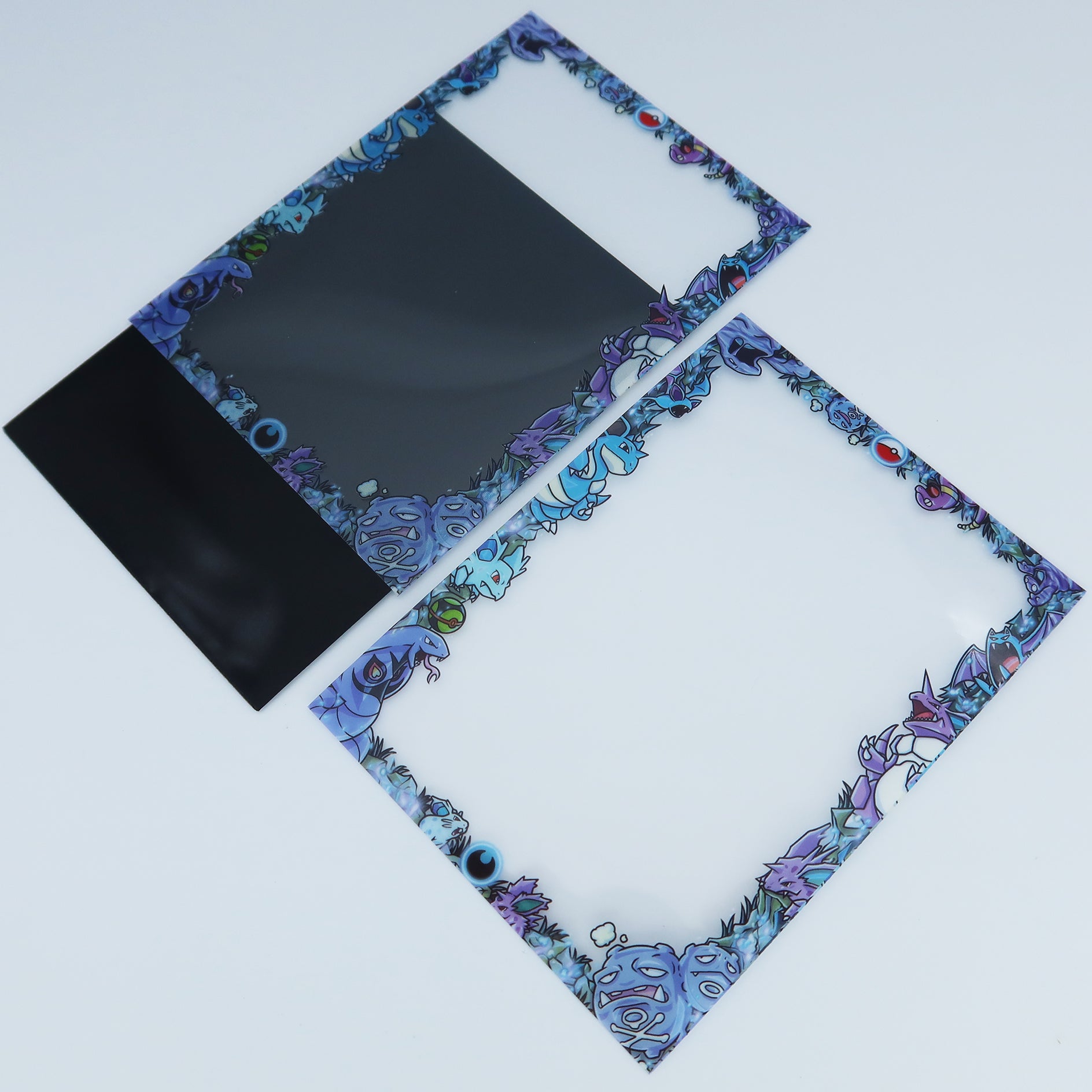 Pokemon Pattern Border Darkness Kanto Pokemon Printed Border Oversleeves – Usagi Draws
