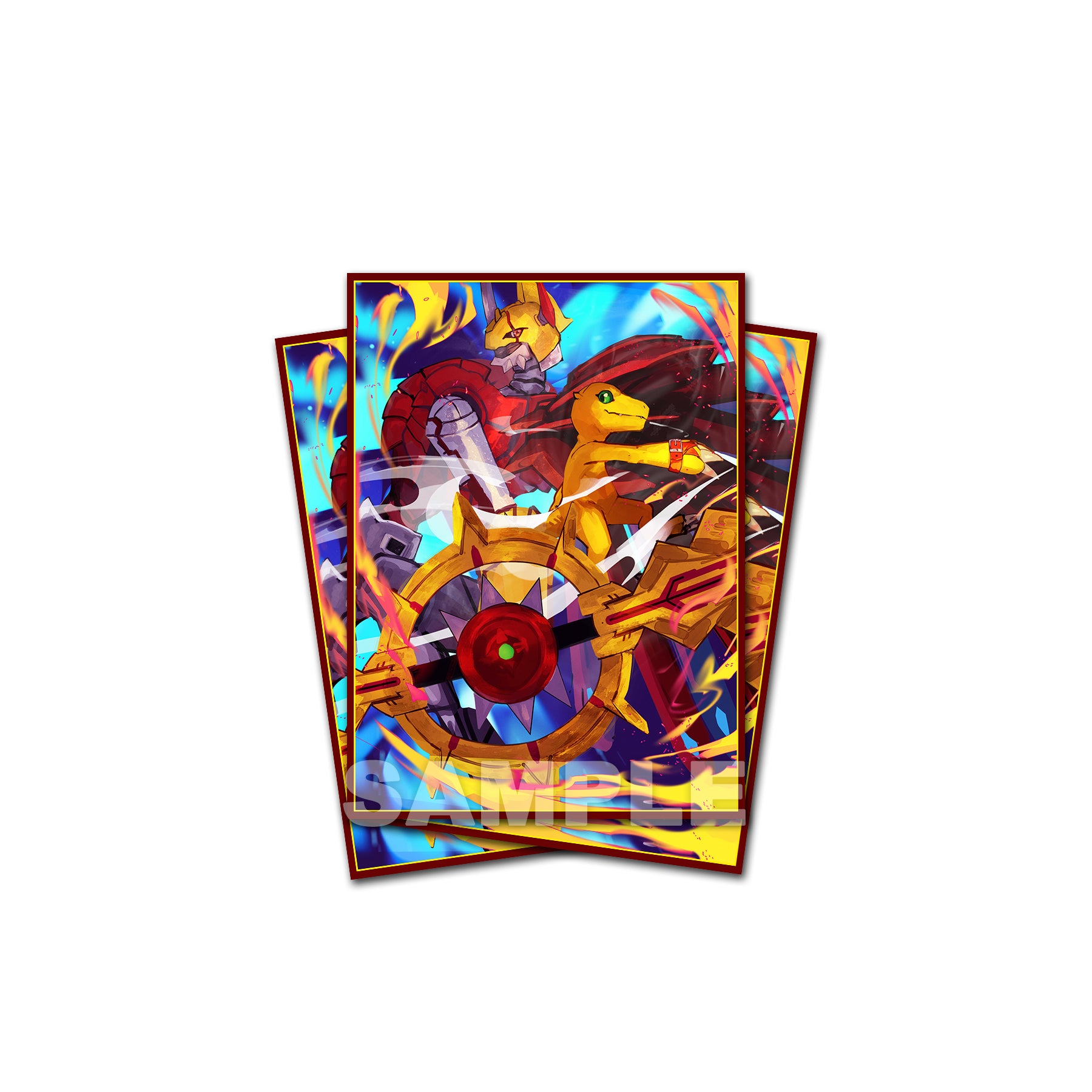 ShineGreymon & Agumon Standard Size Card Sleeves Usagi Draws ShineGreymon & Agumon Standard Size Card Sleeves Usagi Draws