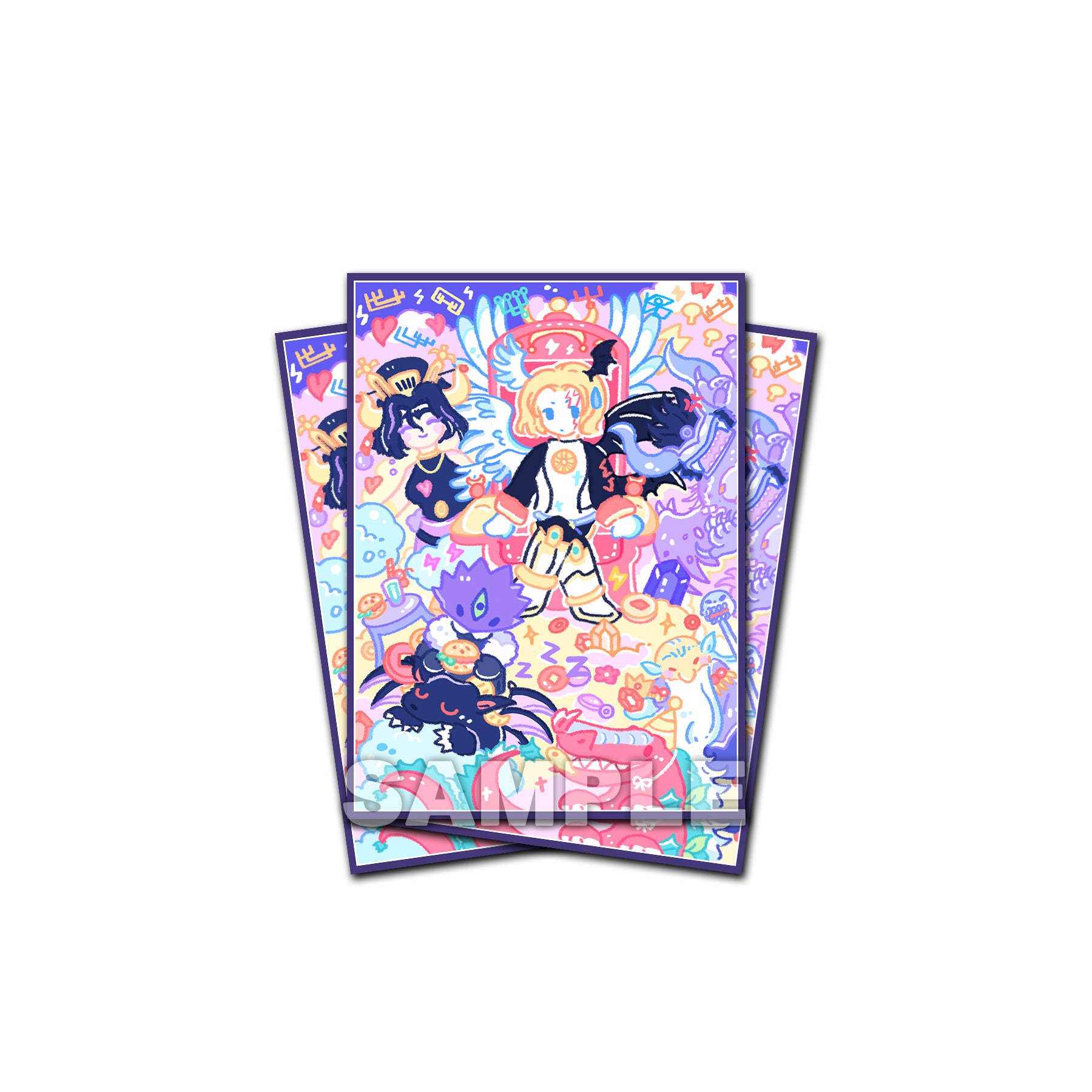 beelzemon card sleeves Beelzemon & Impmon Quick Shot Standard Size Card Sleeves – Usagi Draws main image 0