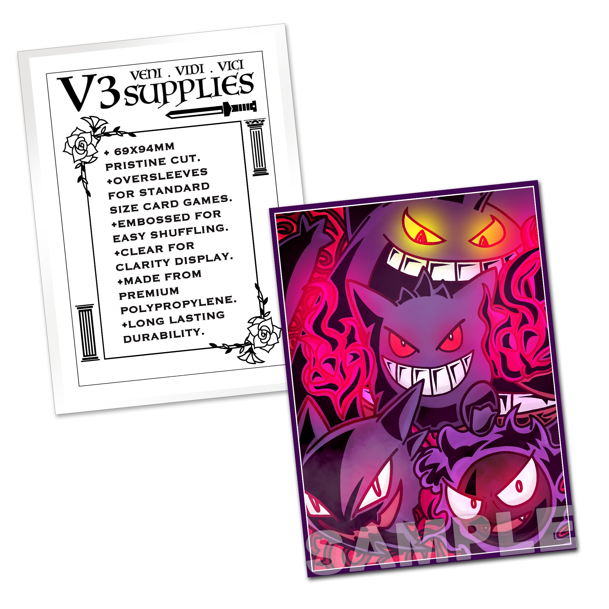 Gengar Evolutions Standard Size Card Sleeves Usagi Draws Gengar Evolutions Standard Size Card Sleeves Usagi Draws
