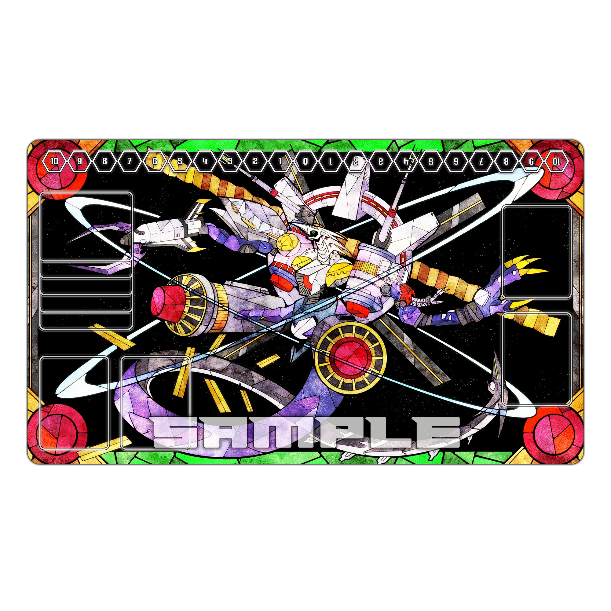 Galacticmon’s Celestial Orbit – Stained Glass TCG Battle Playmat