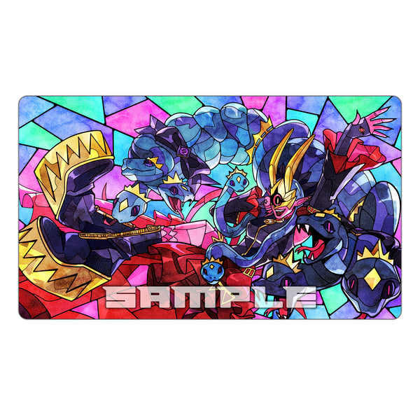 Medusamon Raging Serpentine Stained Glass TCG Playmat