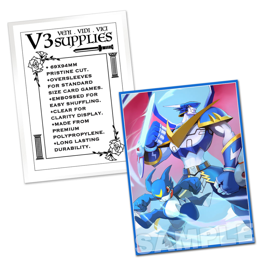 Veemon & Ulforceveedramon Standard Size Card Sleeves Usagi Draws Veemon & Ulforceveedramon Standard Size Card Sleeves Usagi Draws