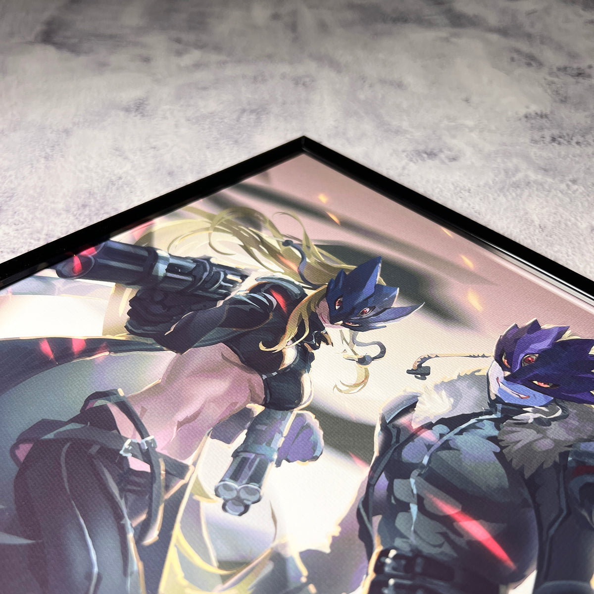 Sumi-e Alpha Knights Mounted Art Print – Usagi Draws