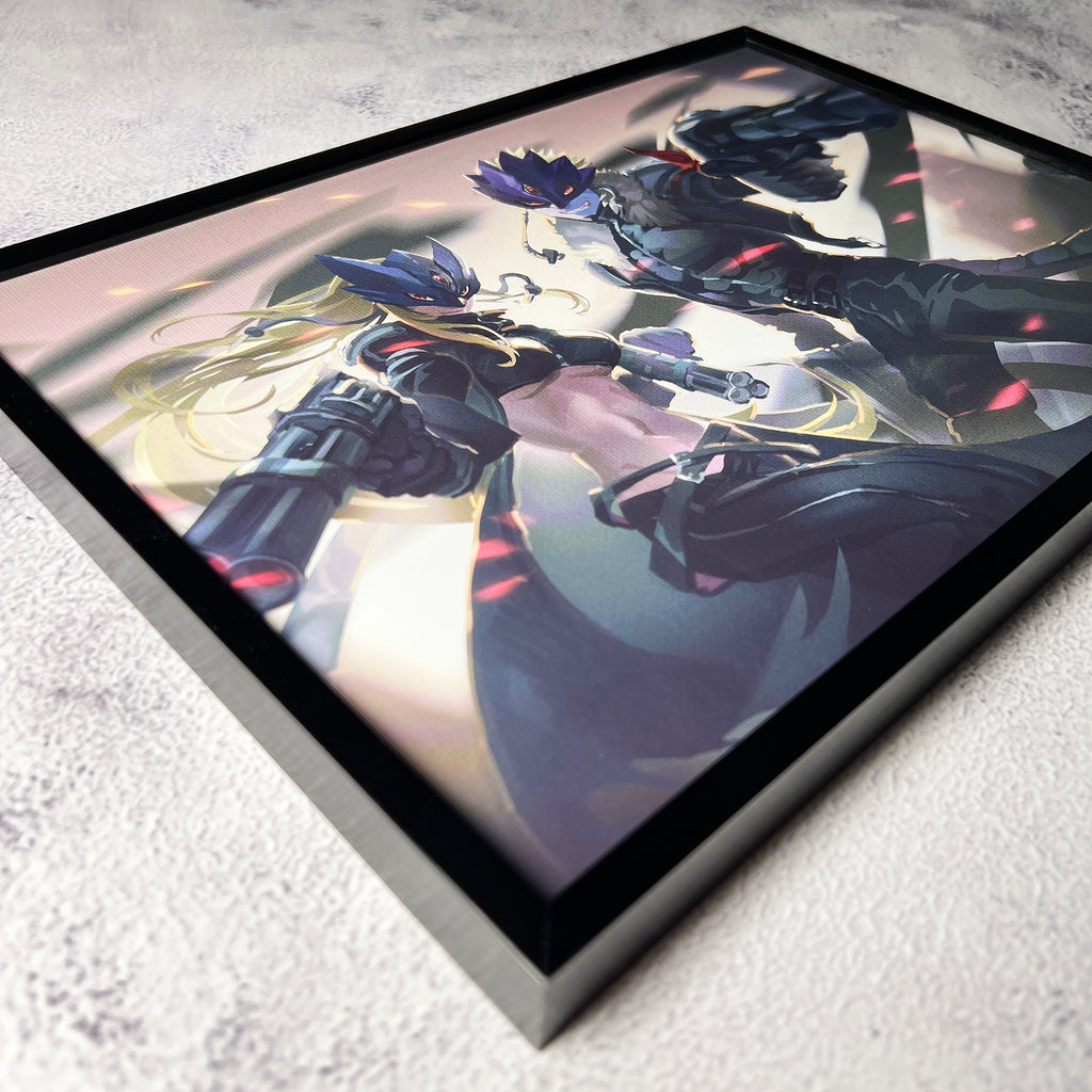 Sumi-e Alpha Knights Mounted Art Print – Usagi Draws