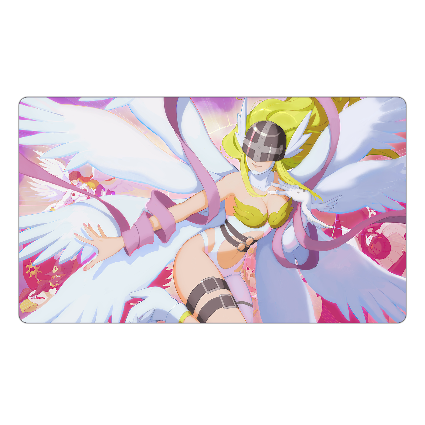 エンジェウーモンとエンジェモン TCG プレイマット – Usagi Draws