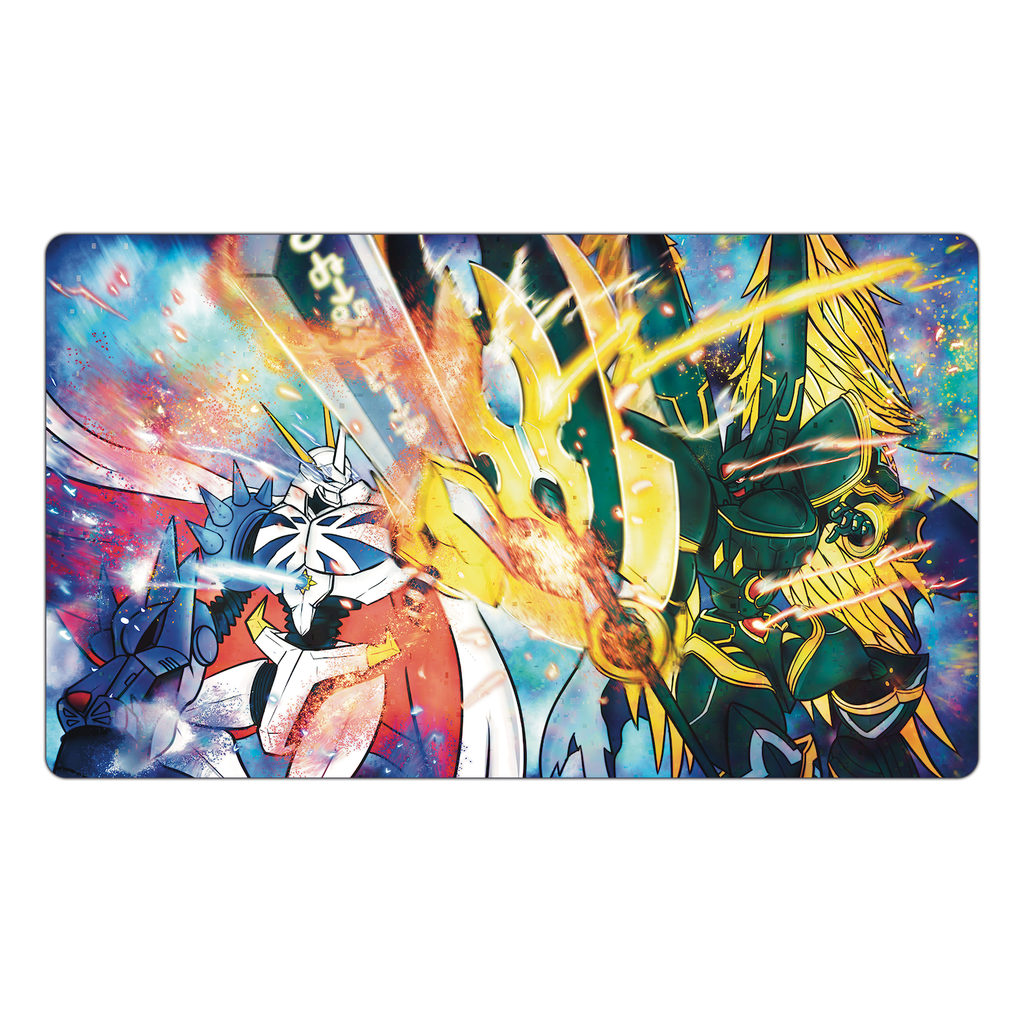 騎士たちの激突、オムニモン vs アルファモン TCG プレイマット 騎士たちの激突、オムニモン vs アルファモン TCG プレイマット