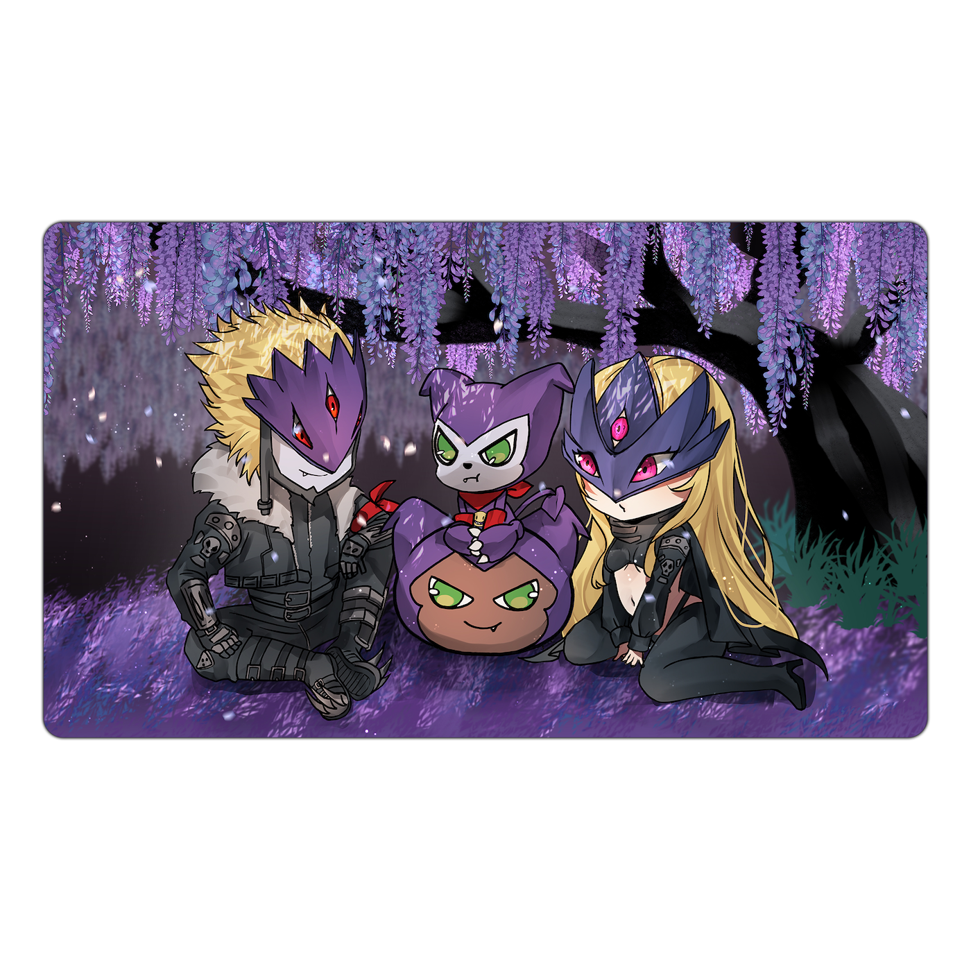 ちびベルゼブモン＆ファミリーTCGプレイマット – Usagi Draws