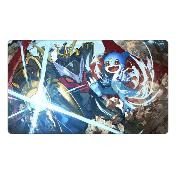 Imperialdramon Fighter Mode & Veemon TCG Playmat