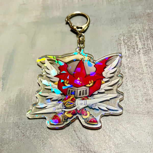 Gallantmon Crimson Mode Chibi Acrylic Keychain