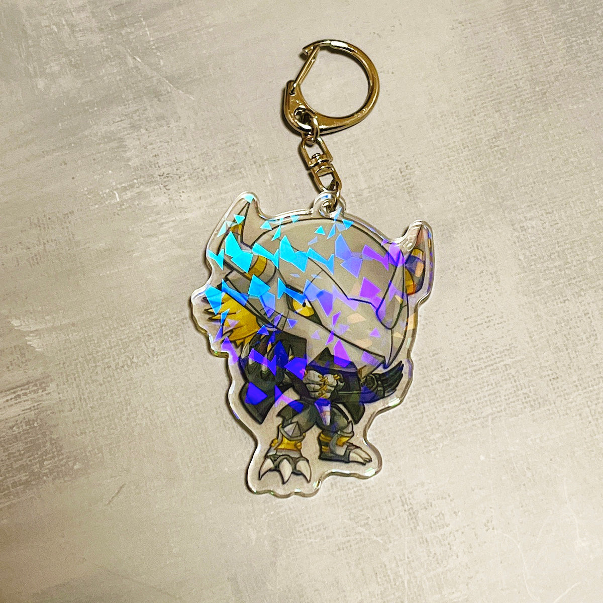 BlackWarGreymon Chibi Acrylic Keychain – Usagi Draws
